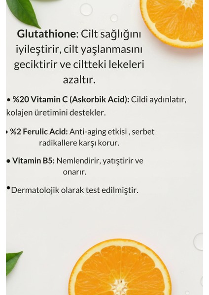 C Vitamini Serum - Leke Karşıtı, Cilt Aydınlatıcı, Nemlendirici ve Cilt Tonu Eşitleyici Serum - 30ML indirimleri
