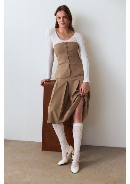 Beyaz Chic Floral Pantolon Çorabı fiyatları