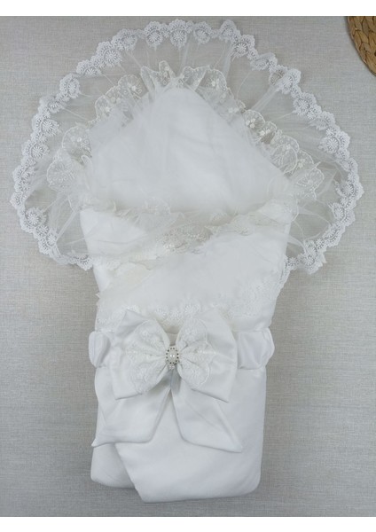 Yenidoğan Ipek Pamuklu Inci Lüks Kundak Bebek Battaniyesi