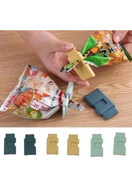 6lı Hava Sızdırmaz Poşet Torba Ambalaj ve Paket Kıstırmalı Kapatma Klipsi