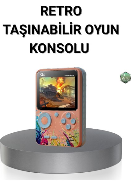 Retro Taşınabilir Oyun Konsolu 500 Klasik Oyunlu 3.0 Inç Renkli Ekran - M057R707-K58057