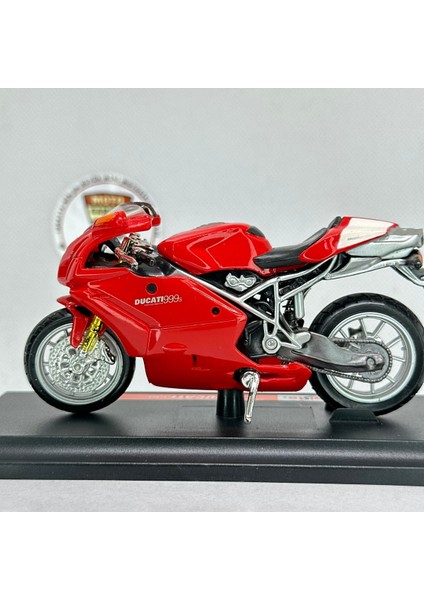 Ducati 999S 1:18 Diecast Motosiklet Model – Metal Koleksiyon Maketi