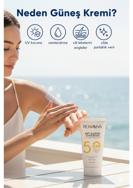 Güneş Kremi - Leke Karşıtı, Yüksek Korumalı SPF50 , Aydınlatıcı, Tüm Cilt Tipleri Için - 50ML fırsatları