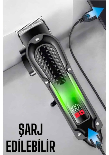 Suya Dayanıklı Tıraş Makinesi Keskin Bıçaklı Dijital Göstergeli Şarjlı - M065R051-K47065 indirimleri