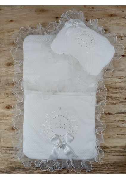 Yenidoğan Bal Peteği Taç Nakışlı Kundaklı Trilüks 3lü Alt Açma Seti fırsatları