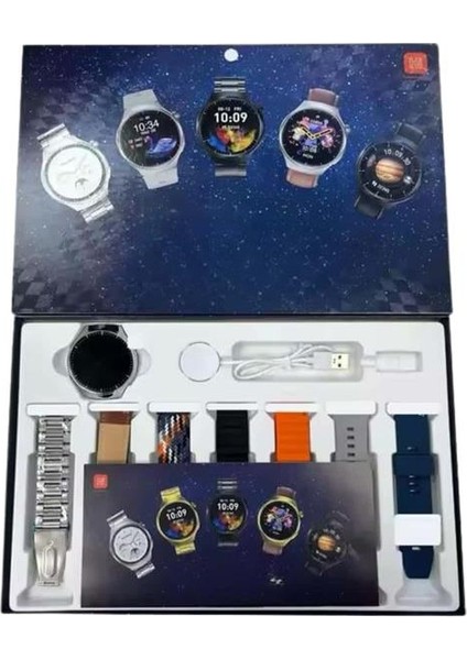 Unısex Yuvarlak Ekranlı 7 Kordonlu Akıllı Saat Gps Destekli Çoklu Kordon Seçen - N808J975-M53 fırsatları