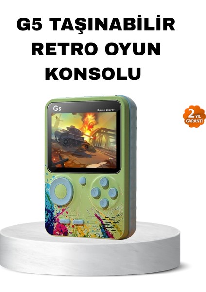 G5 Retro Oyun Konsolu 500 Klasik Oyunlu 3 Inç Hd Ekran ve Tv Bağlantılı - M906R669-K59906