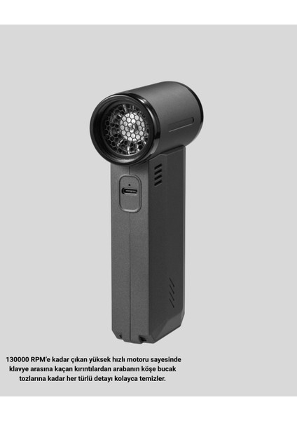 Şarjlı 130000 Rpm Hava Üflemeli ve Vakumlu Araç Ev Temizlik Makinesi - M250R549-K55250 fırsatları
