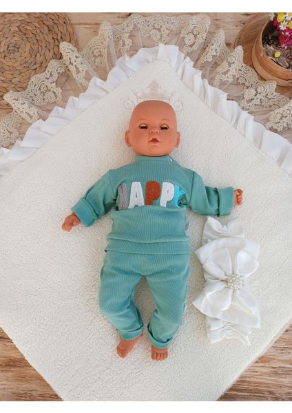 Yenidoğan Wool Yün Kumaş Taç Nakışlı Güpür Duvaklı Fiyonk Prizma Taş Unisex Kundak Bebek Battaniyesi fırsatları