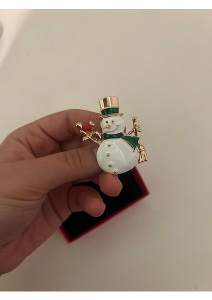 Yeni Yıl Hediyesi Kardan Adam Yılbaşı Broş