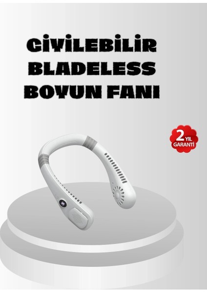 Buğz Taşınabilir Boyun Fanı Sessiz Çalışma ve USB Şarj Özellikli