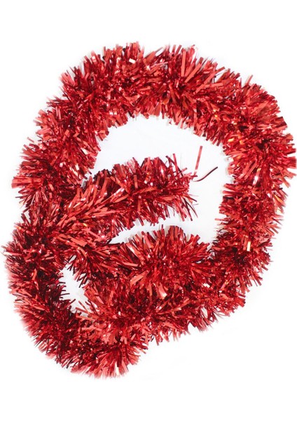 Metalize Sim Süs Yılbaşı ve Parti Dekoru – Kırmızı 10 cm 2 mt fiyatları