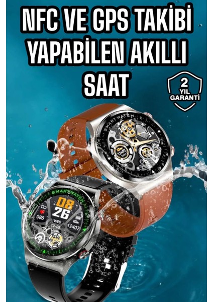 Bluetooth Bağlantılı Akıllı Saat Tüm Telefonlara Uyumlu Değiştirilebilir Kordon