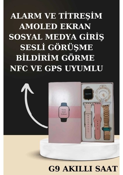 Nabız Ölçer Hediye Bileklikli Akıllı Saat ve Dijital Göstergeli Bluetooth Kulaklık Çoklu Şarj Girişi modelleri