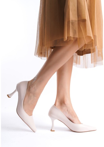 Cordelia Kadın Mat Bej Stiletto