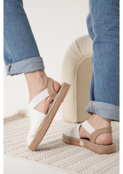 Rosa Kadın Beyaz Espadril Ayakkabı