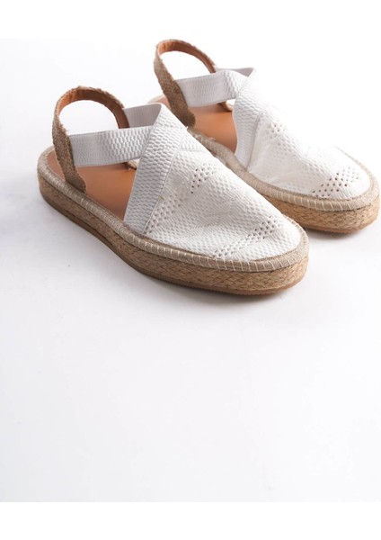 Rosa Kadın Beyaz Espadril Ayakkabı