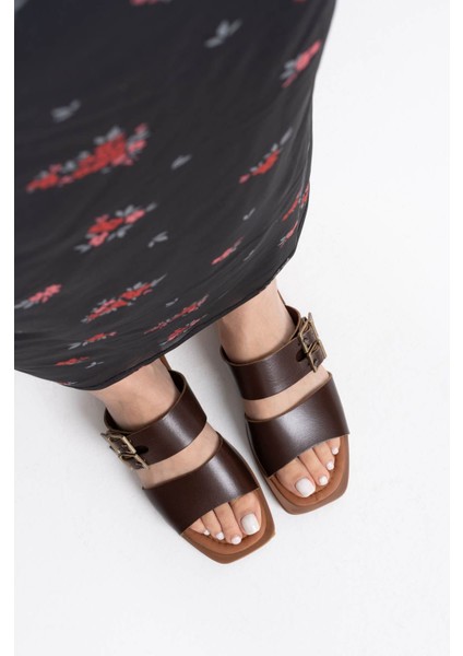 Alessi Acı Kahve Hakiki Deri Terlik indirimleri