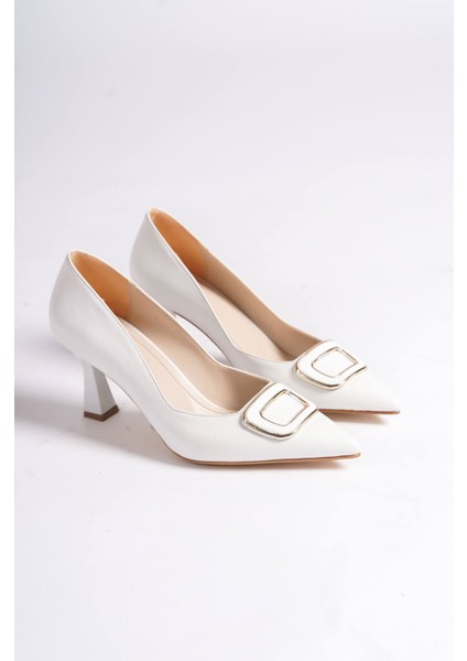 Emery Kadın Beyaz Topuklu Ayakkabı