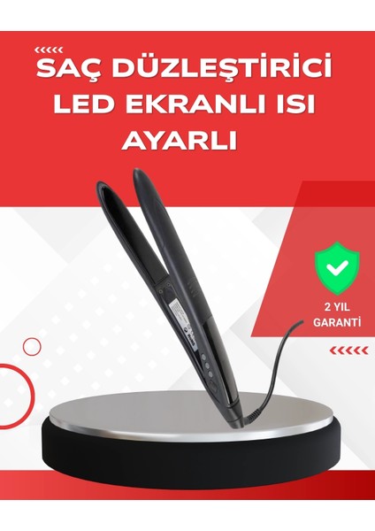 Profesyonel 2025 Saç Düzleştirici Isı Ayarlı Titanyum Seramik Plakalı A Kalite Orijinal