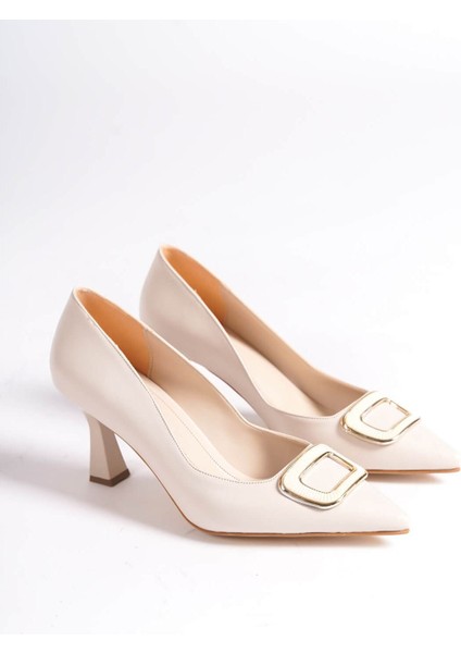 Emery Kadın Bej Topuklu Ayakkabı