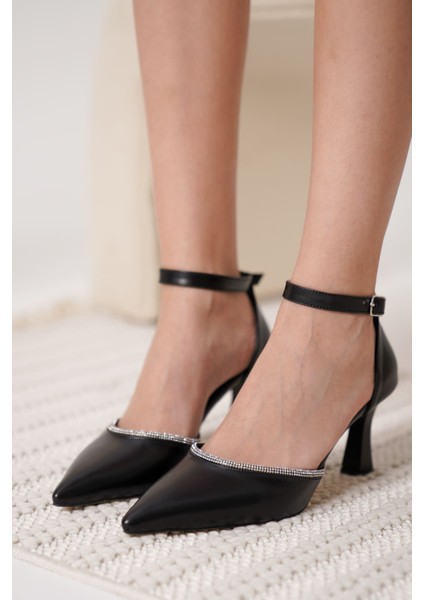 Darla Taşlı Kadın Siyah Topuklu Ayakkabı modelleri