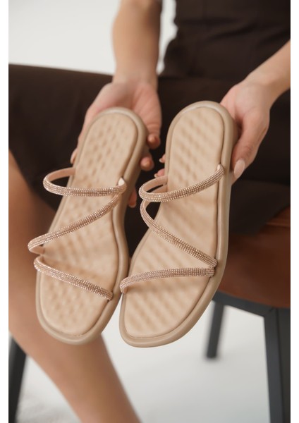 Alba Nude Kadın Taşlı Terlik fiyatları