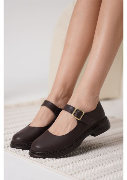 Briana Acı Kahve Gunluk Mary Jane Ayakkabı