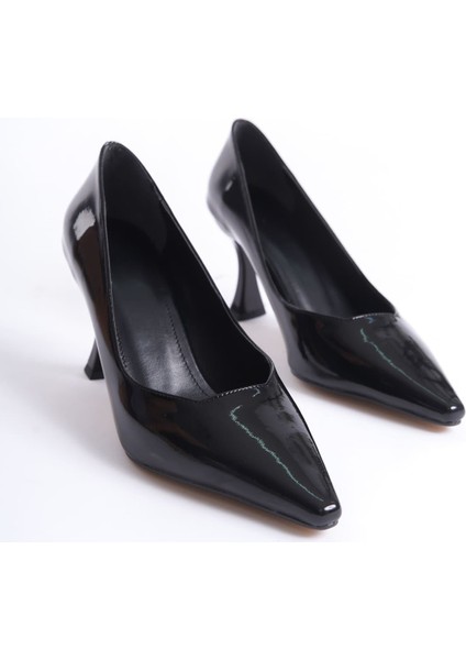 Cordelia Kadın Siyah Rugan Stiletto
