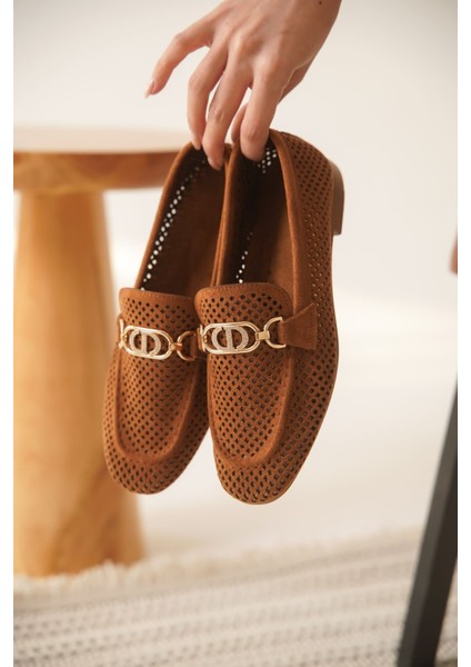 Sally Kadın Süet Taba Günlük Ayakkabı modelleri