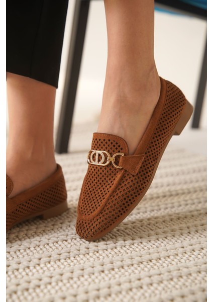 Sally Kadın Süet Taba Günlük Ayakkabı