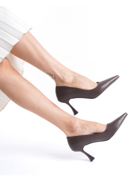 Cordelia Kadın Mat Acı Kahve Stiletto