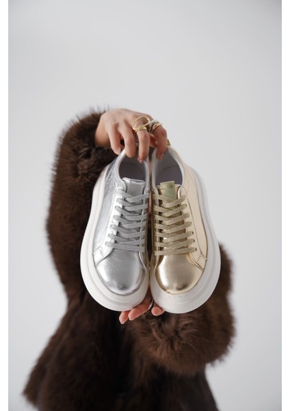 Dina Kadın Altın Sneaker