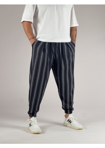 Kalın Çizgi Detaylı Pileli Yarım Şalvar COC1024