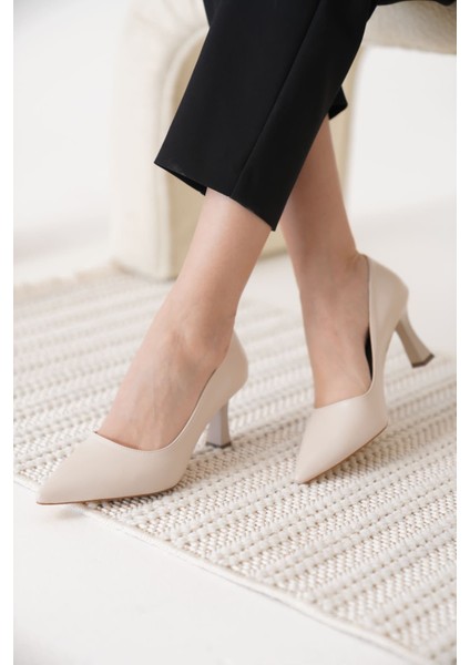 Alexandra Kadın Bej Stiletto