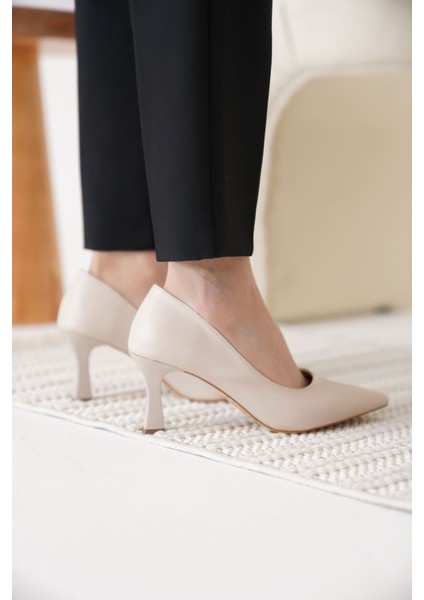 Alexandra Kadın Bej Stiletto