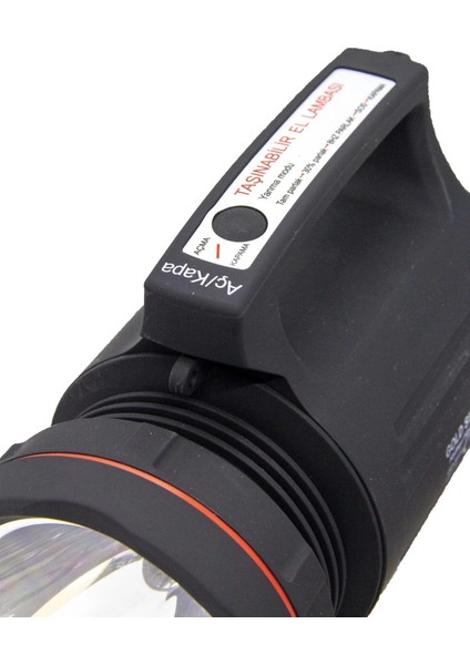 GS-8006 Parlak Ledli Taşınabilir Şarj Edilebilir El Feneri 15W indirimleri