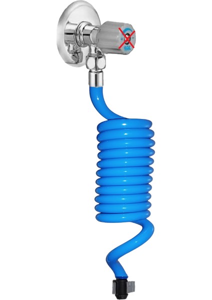 Spiral Taharet Musluğuna Uyumlu 3/8 Rekor Bağlantılı Taharet Hortumu ve Banyo Wc Yıkama 1.5 Metre Setler modelleri