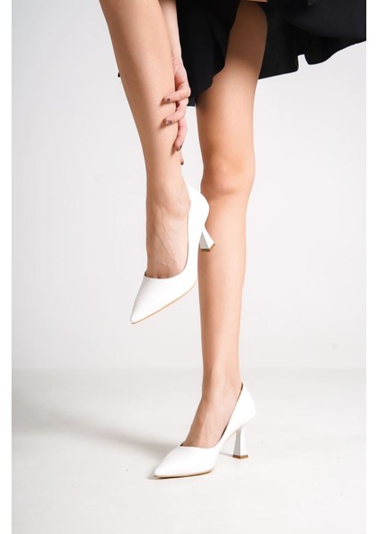 Alexandra Kadın Beyaz Stiletto