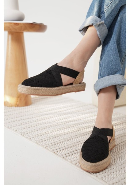 Rosa Kadın Siyah Espadril Ayakkabı