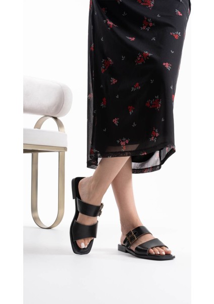 Alessi Siyah Hakiki Deri Terlik modelleri