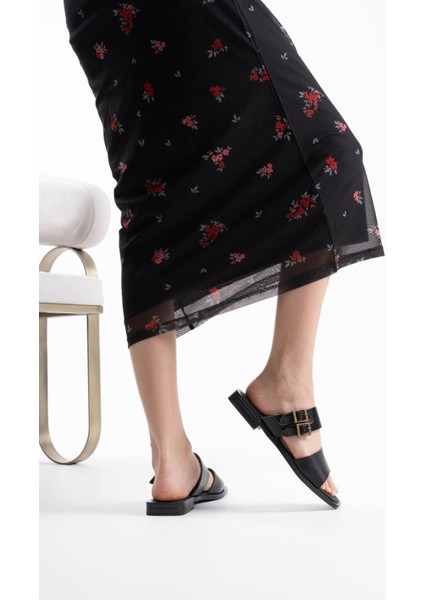 Alessi Siyah Hakiki Deri Terlik