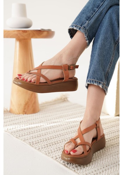 Linya Taba Hakiki Deri Sandalet modelleri