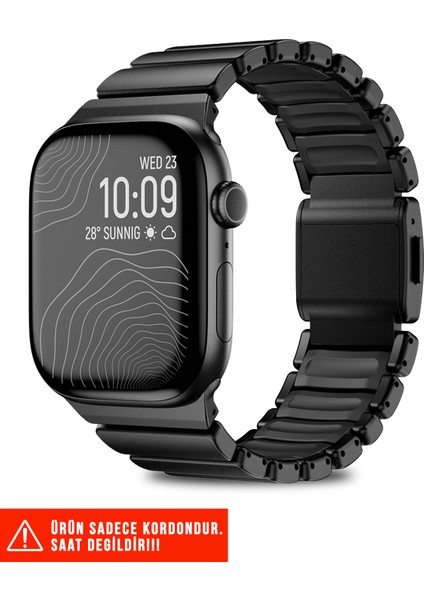 Apple Watch Ultra / Ultra 2 / Ultra 3 49MM Uyumlu Titanyum Silikon Kordon