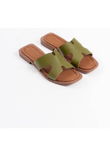 Fergei Haki Yeşili Hakiki Deri Terlik fiyatları