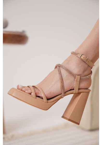Carmen Kadın Nude Topuklu Sandalet