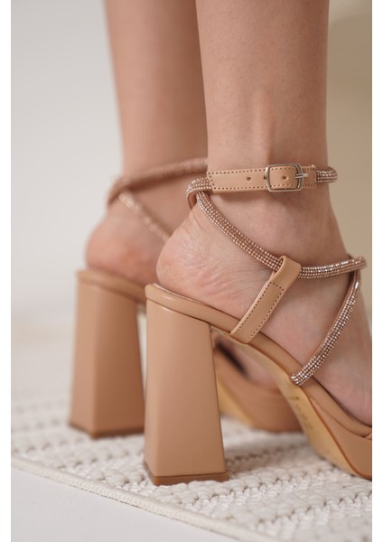 Carmen Kadın Nude Topuklu Sandalet