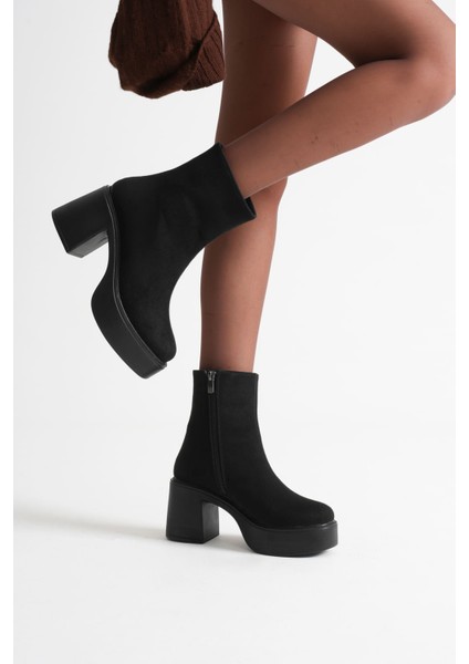 Keti Kadın Siyah Süet Topuklu Bot fiyatları