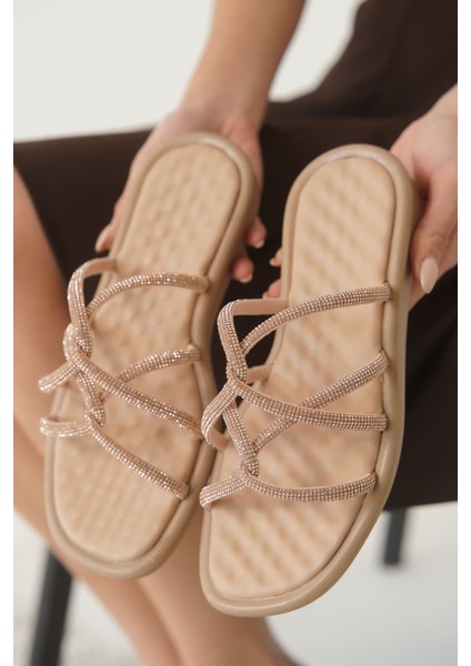 Loren Nude Kadın Taşlı Terlik fiyatları