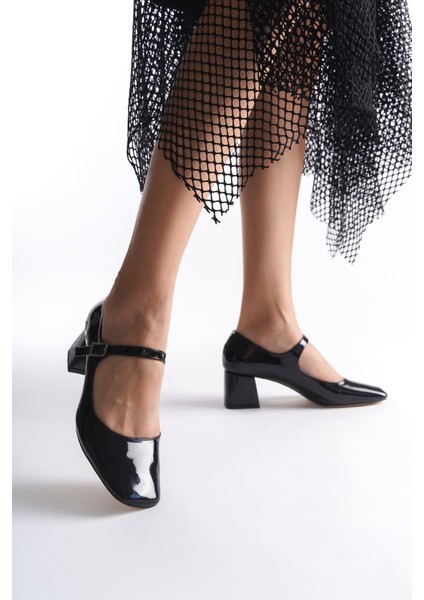 Rosalie Siyah Rugan Topuklu Kadın Ayakkabı modelleri